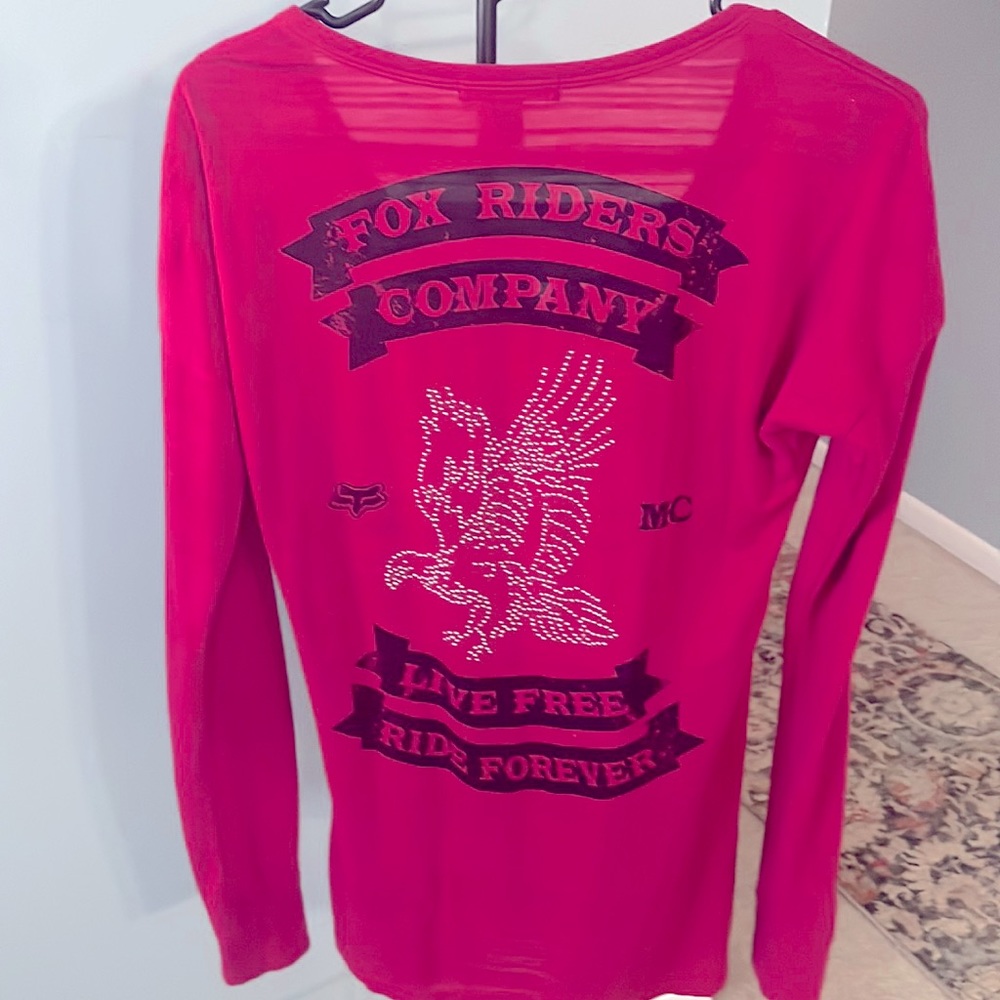 FOX Riders Co. Long sleeve Tee. Slightly sheer